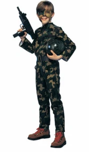 G.I. Soldaten Kostüm - Militär Camouflage - Kinder klein (4-6) Neu/Altbestand - Bild 1 von 10