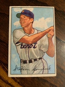1952 BOWMAN #235 STEVE SOUCHOCK DETROIT TIGERS BASEBALL CARD EX/MT