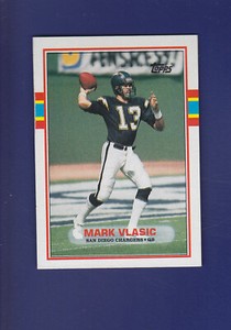 Mark Vlasic RC 1989 Topps NFL Football #311 (MINT) San Diego Chargers