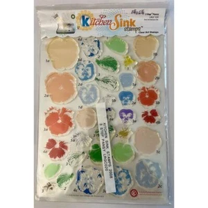 Kitchen Sink Stamps 3 Step Pansy Clear Art Stamps Multicolor Flowers 2008 - Picture 1 of 2