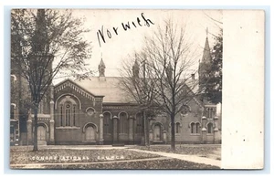 Postal F15 de la Iglesia Congregacional de Norwich NY Chenango County RPPC - Imagen 1 de 2