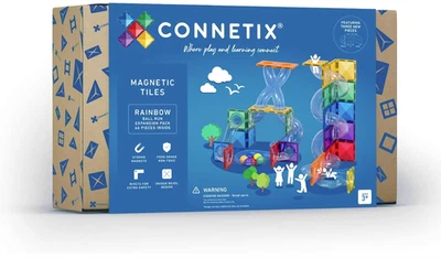 Connetix Rainbow Ball Run EXpansion Pack – 66‑Piece Magnetic Motion - Image 1 of 4