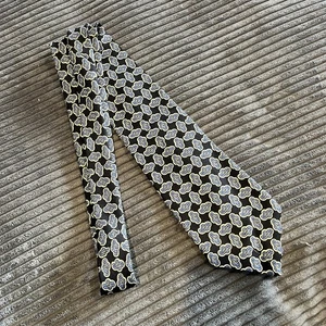 Vintage Polo by Ralph Lauren silbernes Etikett flippige Krawatte Krawatte handgefertigt - Bild 1 von 7