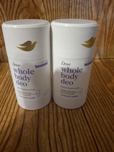 (2) Desodorante para todo el cuerpo Dove barra antifricción coco/vainilla 2,6 oz. ea (SKU742) - Imagen 1 de 3