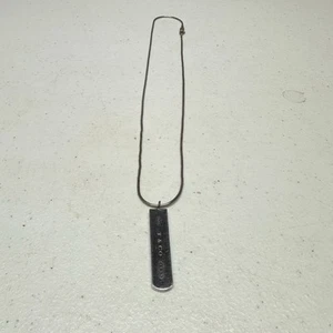Collana Tiffany and Co. 1837 Sterling Bar Plate Pendente con Catena 925 2001 - Foto 1 di 7