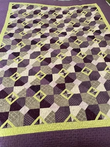 Barb Beauchamp Hand Made Quilt. A Patchwork Design. 55" x 68" - Picture 1 of 2