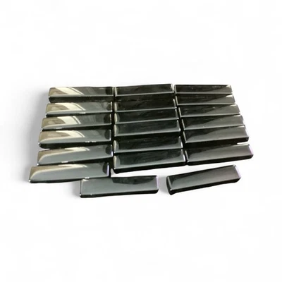 20 Black Iridescent Glass Mosaic Sticks/Liners-Great For Crafting/Design Project - Image 1 of 2