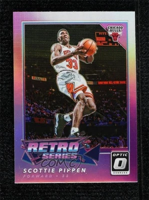 2017 Donruss Optic Retro Series Holo Prizm Scottie Pippen Michael Jordan #14 HOF - Image 1 of 2