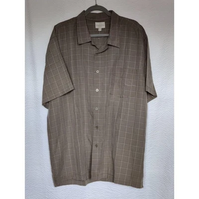 Mens Trader Bay Short Sleeve Plaid Button Down Shirt Size 2XL - Image 1 of 4