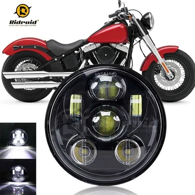 Proyector de faros LED 5-3/4" 5,75" alto/bajo para Harley Davidson Dyna Super Glide Foto 1 de 4