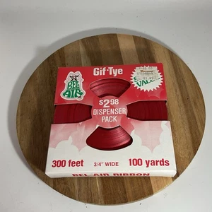 Gif-Tye 100 Yards Of Bel-Air Ribbon Red NIB 3/4” Wide - Picture 1 of 4