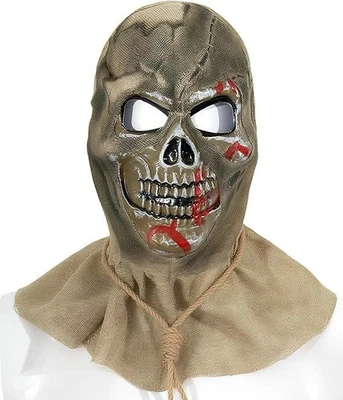 Scarecrow Mask Batman Horror Halloween Cosplay Latex Bat Man Scary Scare Crow 3! - Image 1 of 4