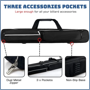 2x2 Pool Cue Case, Heavy Duty Oxford Wear-Resistant Soft Billiard Cue Stick Case - Picture 1 of 12