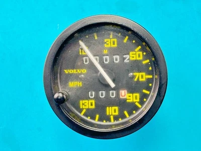 Velocímetro Volvo 240 260 GT 130 MPH con fecha 5/74 parte # 1234624 genuino nuevo en stock # 2 Foto 1 de 4