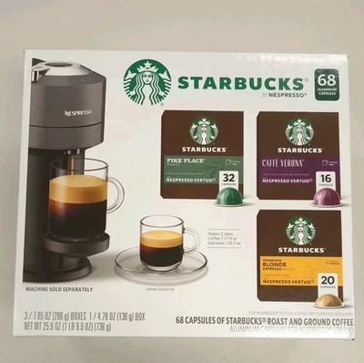 Starbucks Vertuo Coffee Pods 68 ct Variety Pike Place, Verona & Blonde Espresso - Image 1 of 4