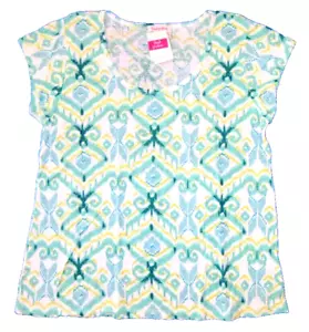 FRESH PRODUCE Medium White $49 Ikat Vintage Slub Cotton Scoop Top NWT New M - Picture 1 of 4
