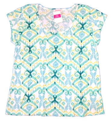 FRESH PRODUCE Medium White $49 Ikat Vintage Slub Cotton Scoop Top NWT New M - Image 1 of 4