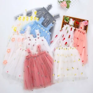 Toddler Baby Kids Girls Summer Sleeveless Tutu Dress Casual Layered Tulle Dress - Picture 1 of 27