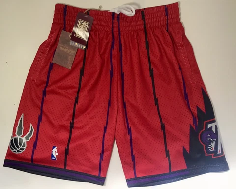 Mitchell & Ness Swingman Shorts Men's NBA 1998 Raptors Hardwood Classics Red Cover
