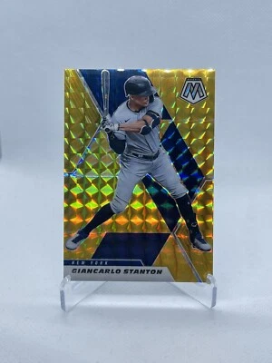 2021 Panini Mosaic Quick Pitch Gold #118 Giancarlo Stanton Yankees #1/10 - Image 1 of 2
