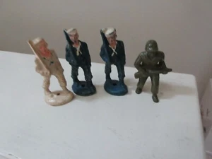 Toy,Metal./Lead/Cast Iron(16) &Plastic (4) Military Personnel,Manoil #27 , Rare - Picture 1 of 12