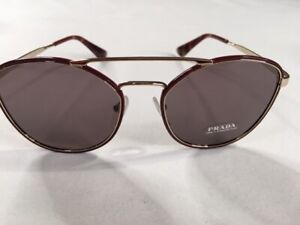 Women's NWOT Prada SPR63T VIY-6X1Gold 100% Authentic Sunglasses 55-19
