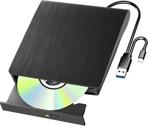 Grabadora de unidad Blu-ray portátil externa con USB 3.0 y tipo C 5 Gbps Plug & Play - Imagen 1 de 9