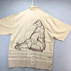 X PRIME BUTTON UP SHIRT 2XL XXL EAR TO THE STREETS HOMBRE HIP HOP Y2K - Picture 1 of 10