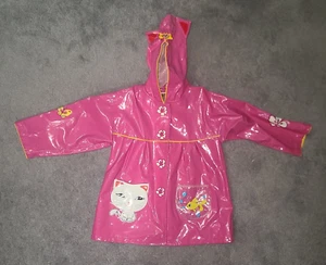 Kidoarable Pink Raincoat Rain Jacket Cat Hood Mouse Butterfly Fish 4/5 Girls - Picture 1 of 9