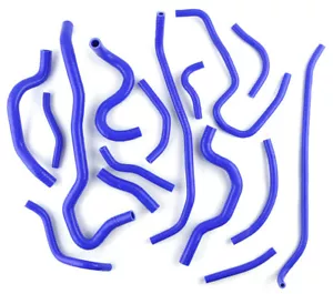 Blue For Mitsubishi Eclipse 2.4L L4 2006-2012 Radiator Silicone Coolant Hose Kit - Picture 1 of 10
