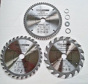 3PC TCT CIRCULAR SAW BLADES 150MM 18T 30T 60T ARBOR 20/16/15.88/12.75/10mm - Picture 1 of 3