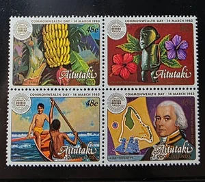 1983 Aitutaki Island set of 4 stamps Commonwealth Day MNH/MUH - Foto 1 di 1
