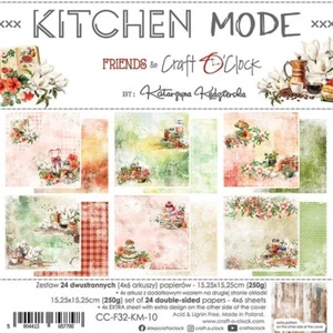 6" x 6" scrapbooking paperpad cardstock Kitchen Mode 24 sheets 250 gsm - Picture 1 of 9