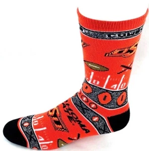 Oklahoma State Cowboys Orange Super Fan Yardline Deuce Crew Socks - Picture 1 of 3