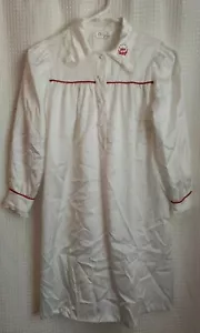 DIOR Junior de Christian Dior Talla 14 VESTIDO DE NOCHE Blanco Satén con Borde Rojo - Imagen 1 de 7