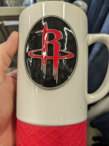 Houston Rockets Mug Cup Heavy  With Silicone Bottom Cover