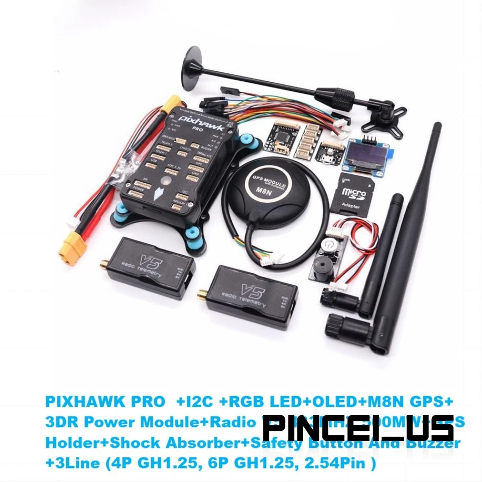 Pixhawk PRO Flight Controller with GPS and V5 500MW 433Mhz Telemetry Radio pe66 - Image 1 of 1