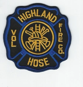 **HIGHLAND NEW YORK VOLUNTEER FIRE DEPARTMENT HOSE COMPANY FIRE PATCH** - Picture 1 of 1