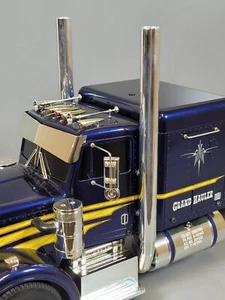 Aluminum Pair 21.5cm Long Exhaust Pipe Stack Tamiya R/C 1/14 King Grand Hauler - Picture 1 of 7
