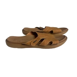 KuaiLu Eco-Friendly Sandals Womens 10.5 Tan Slides With Arch Support Durable New - Picture 1 of 10