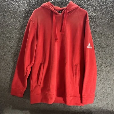 Sudadera con Capucha Adidas Para Hombre Roja Polar Talla Grande Suave Cómoda Atlética Foto 1 de 4