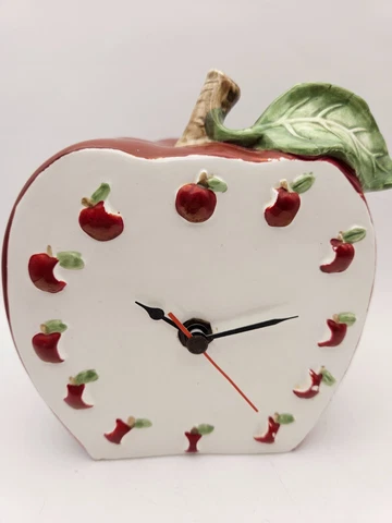 Apple Shaped Ceramic Clock Vintage Retro Cute Red Apple Shelf Clock Philippines Cover