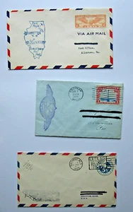 3 First Day Stamp Covers 1929 USA Air Mail FDC Aviation Collectors - Picture 1 of 2