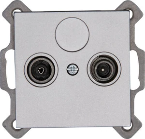 Kopp Athenis  stahl / silber Antennendose  - Bild 1 von 1