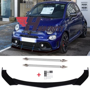 Front Spoiler Lippe + Stützstangen Für Fiat Abarth 595 500 Spoilerlippe - Bild 1 von 9