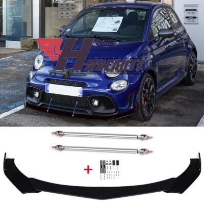 Front Spoiler Lippe + Stützstangen Für Fiat Abarth 595 500 Spoilerlippe - Bild 1 von 4