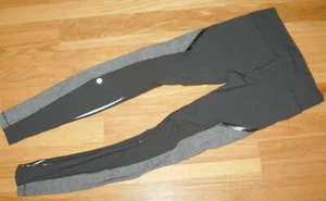 Lululemon Rain On Train On tight Size 6 black heathered side zippers - Picture 1 of 9