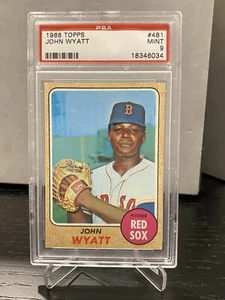 1968 Topps John Wyatt #481 Red Sox PSA 9 MINT - Picture 1 of 2
