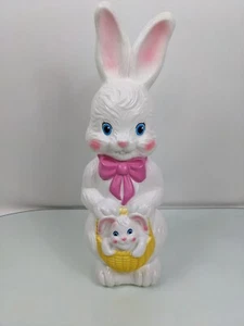 Empire 21" Conejo de Pascua de Pie con Bebé en Cesta Molde Soplador Sin Luz - Imagen 1 de 13