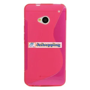 HTC Desire 610 Pink Gel Silicone Case Shockproof S-Line Soft Skin TPU Cover - Picture 1 of 1